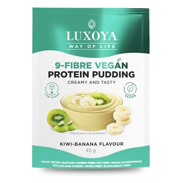 Vegán fehérjét tartalmazó rostpuding 9 féle rosttal 45g - Kiwi-Banán ízű