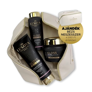 GLOSS Ajándékcsomag + Ajándék Beige Neszesszer (festett hajra)