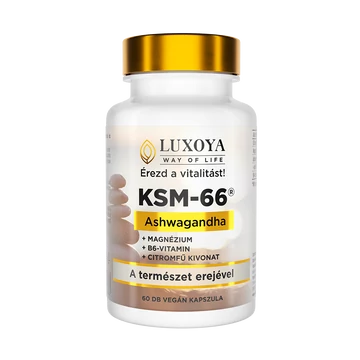 KRM-66 ASHWAGANDHA NÖVÉNYI KIVONATOKKAL ÉS B6 VITAMINOKKAL DÚSÍTOTT ÉTRENDKIEGÉSZÍTŐ KAPSZULA