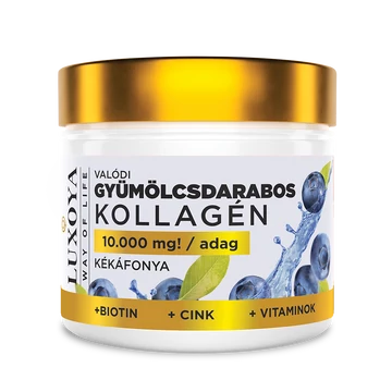VALÓDI GYÜMÖLCSDARABOS KOLLAGÉN 300g - KÉKÁFONYA ÍZBEN