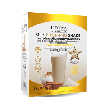 SLIM FIBER PRO SHAKE FAHÉJAS TEJBERIZS - TESTSÚLYCSÖKKENTÉST ELŐSEGÍTŐ ÉTRENDKIEGÉSZÍTŐ ROST KOMPLEX GLÜKOMANNÁNNAL ÉS ÉDESÍTŐSZEREKKEL