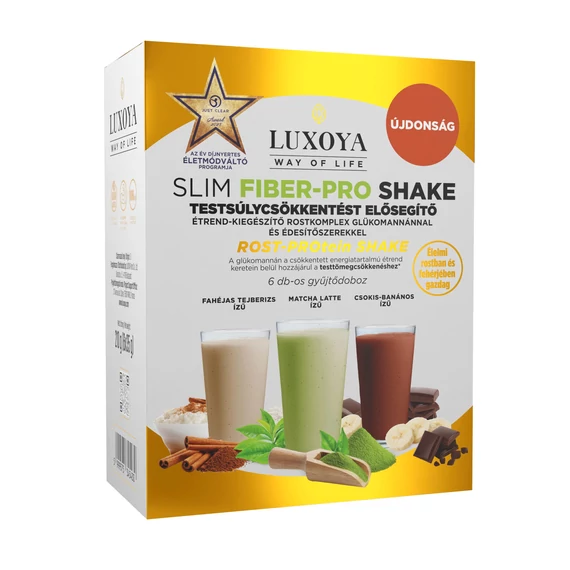 SLIM FIBER PRO SHAKE MIX - TESTSÚLYCSÖKKENTÉST ELŐSEGÍTŐ ÉTRENDKIEGÉSZÍTŐ ROST KOMPLEX GLÜKOMANNÁNNAL ÉS ÉDESÍTŐSZEREKKEL