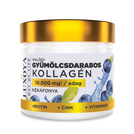VALÓDI GYÜMÖLCSDARABOS KOLLAGÉN 300g - KÉKÁFONYA ÍZBEN
