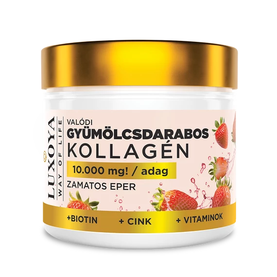 VALÓDI GYÜMÖLCSDARABOS KOLLAGÉN 300g - ZAMATOS EPER ÍZBEN