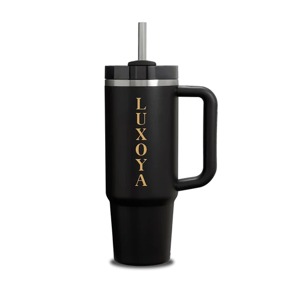 LUXOYA FÉM HŐTARTÓ KULACS - FEKETE