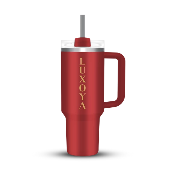 LUXOYA FÉM HŐTARTÓ KULACS - BORDÓ